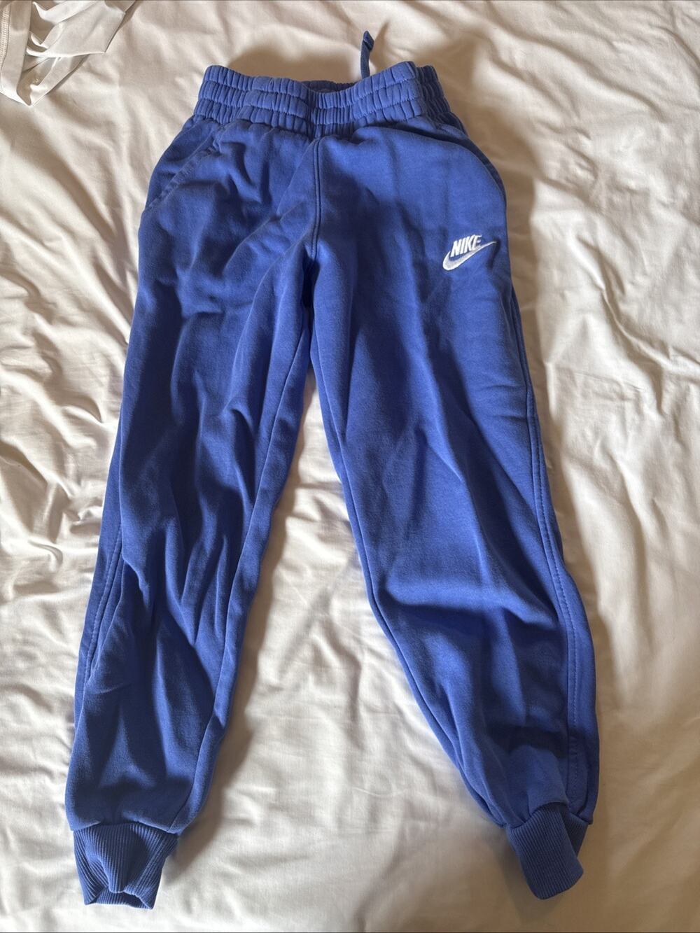 Nike Boys Youth Small Royal Athletic Active Pants Jogger Sweatpants 100% Cotton